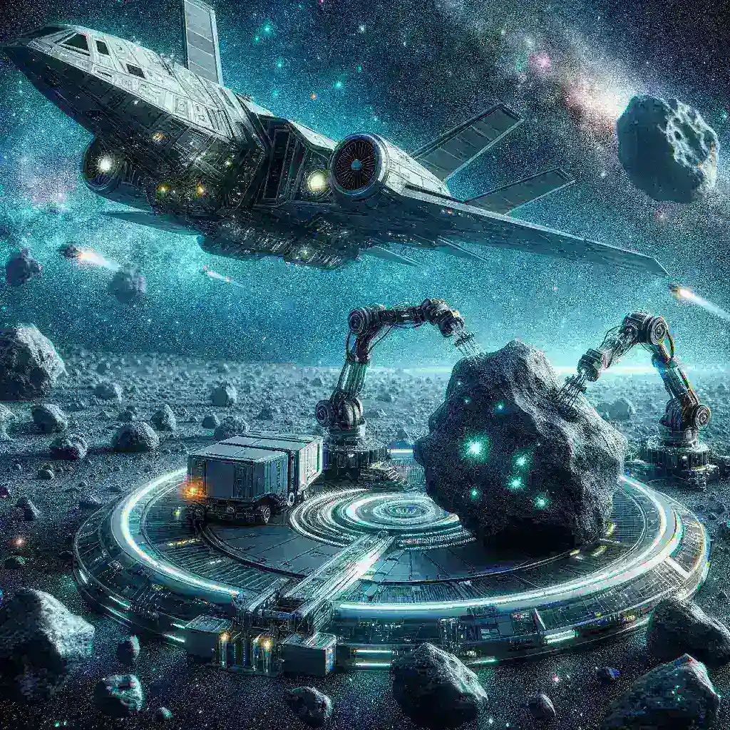 "Asteroid mining mission spacecraft successfully collects and returns samples from celestial body, showcasing advancements in private space exploration and resource acquisition."