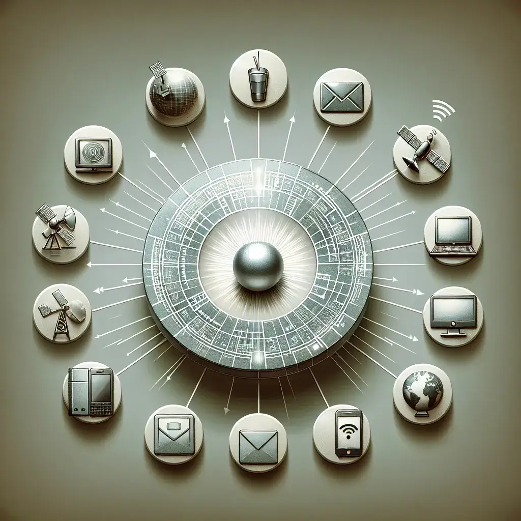 "Infographic illustrating essential tools for real-time multi-channel notification delivery, featuring icons for email, SMS, push notifications, and social media platforms, highlighting their integration and effectiveness in communication strategies."