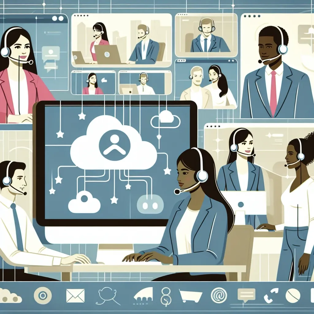 "Customer support team utilizing LLM technology on a SaaS platform to enhance business communication and service efficiency."